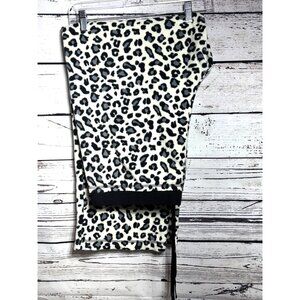 Leopard Print Fleece Pajama Pants With Drawstring Waist (NWOT)